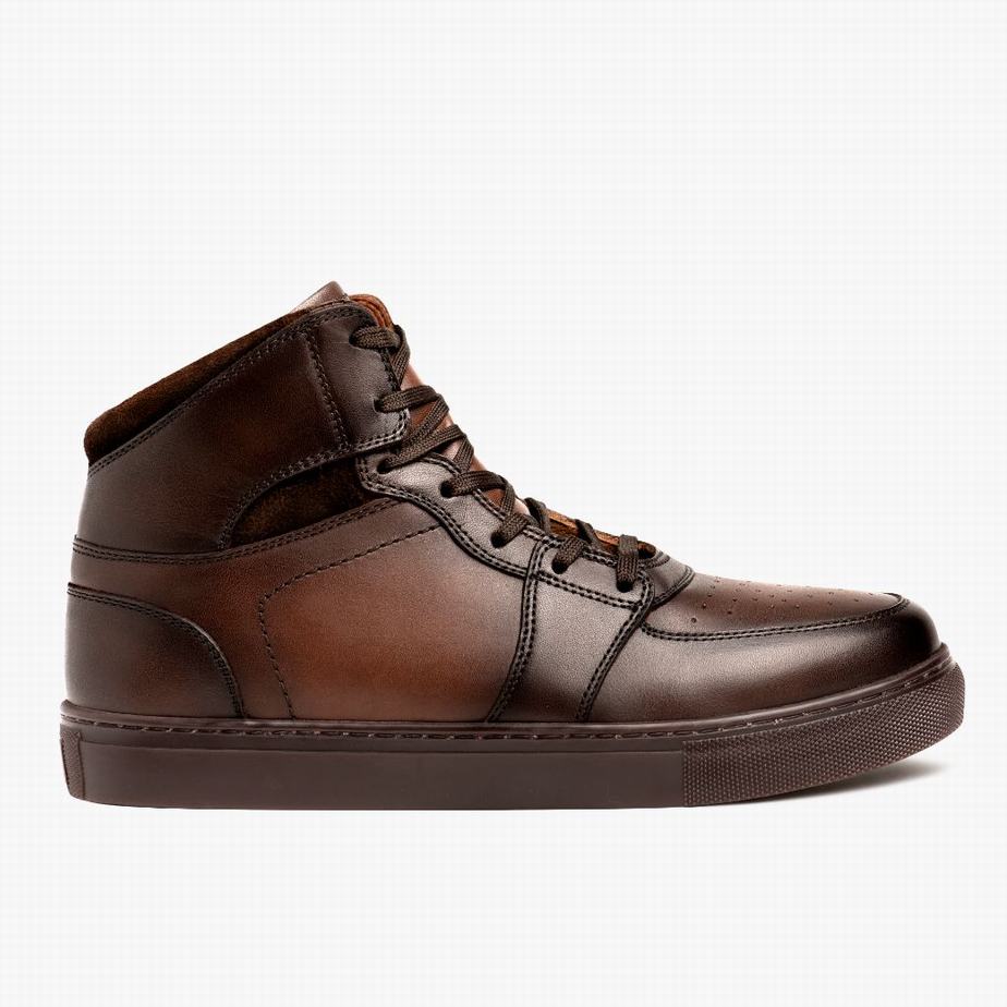 Thursday Boots Showtime Men High-Top Sneakers Coffee | LEL10096IZ