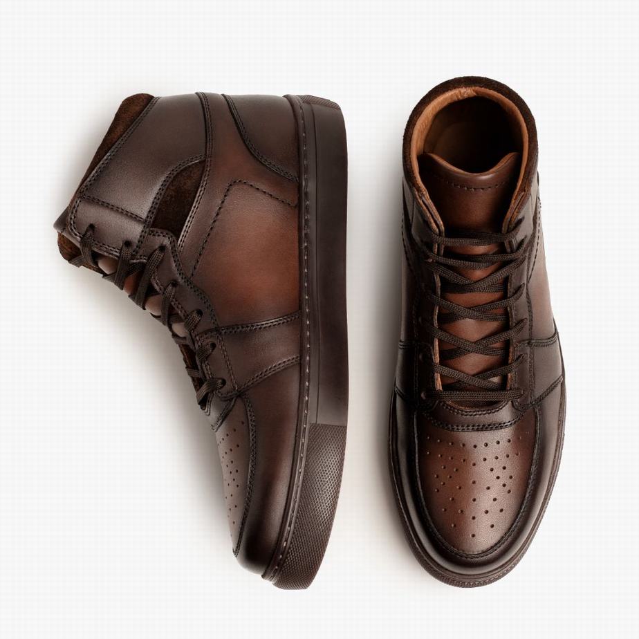 Thursday Boots Showtime Men High-Top Sneakers Coffee | LEL10096IZ