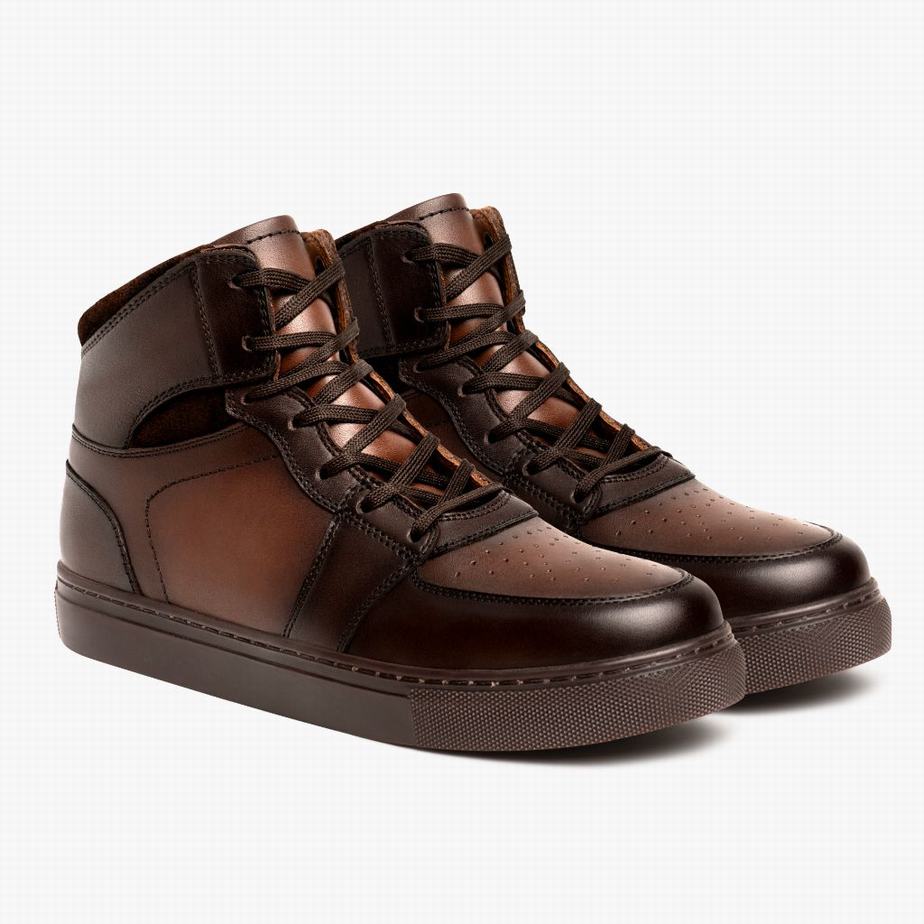 Thursday Boots Showtime Men High-Top Sneakers Coffee | LEL10096IZ