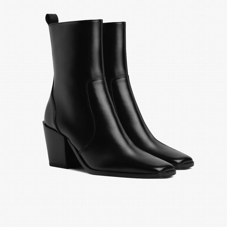 Thursday Boots Soho Zip Women Booties Black | JOF6720TW