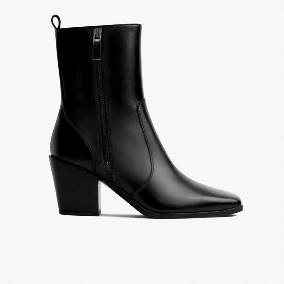 Thursday Boots Soho Zip Women Booties Black | JOF6720TW