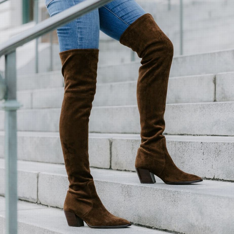 Thursday Boots Tempest Women Over-the-knee Boots Chocolate | ZHI4581XB