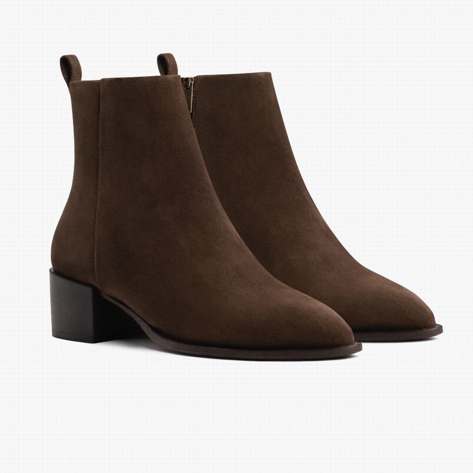 Thursday Boots Tempo Women Booties Coffee | DEO4388DU