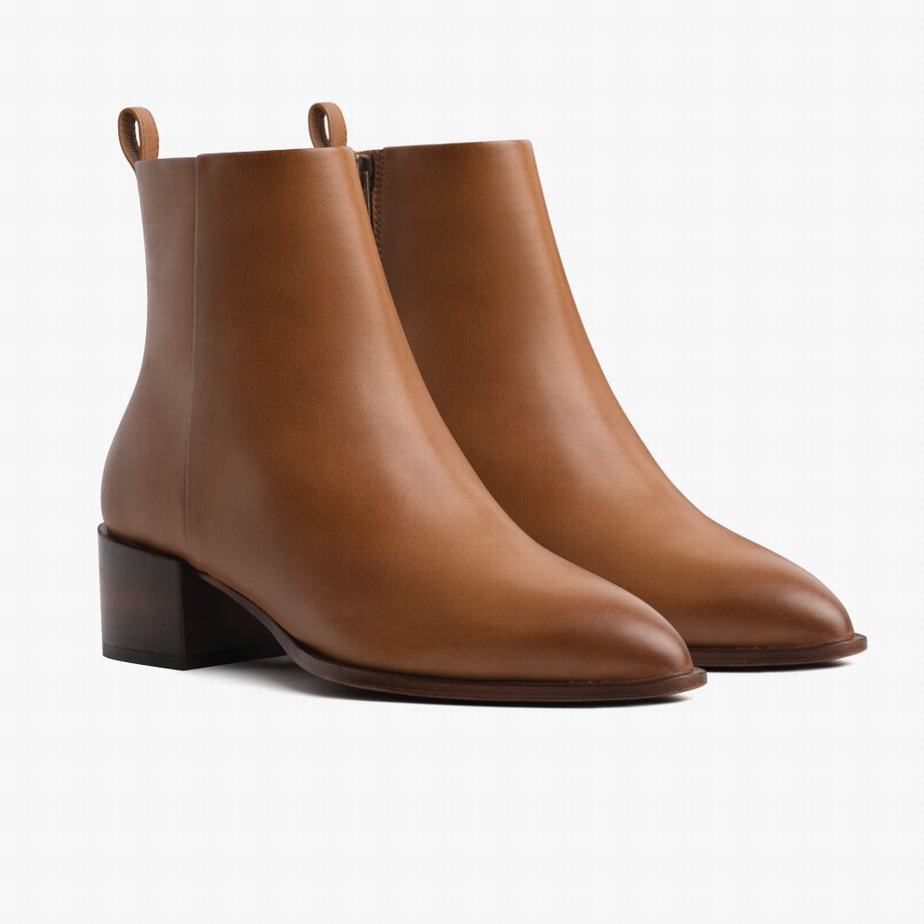 Thursday Boots Tempo Women Booties Toffee | ZTU8519YA