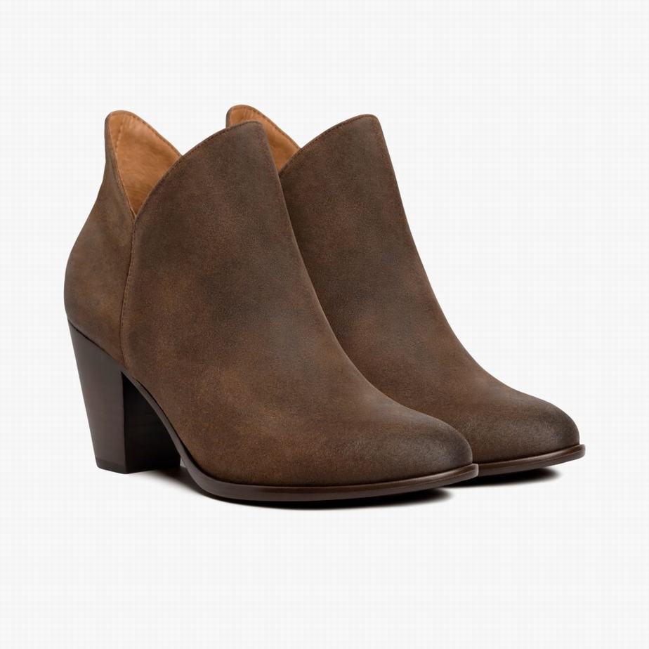 Thursday Boots Uptown Women Booties Coffee | MHT4999BX