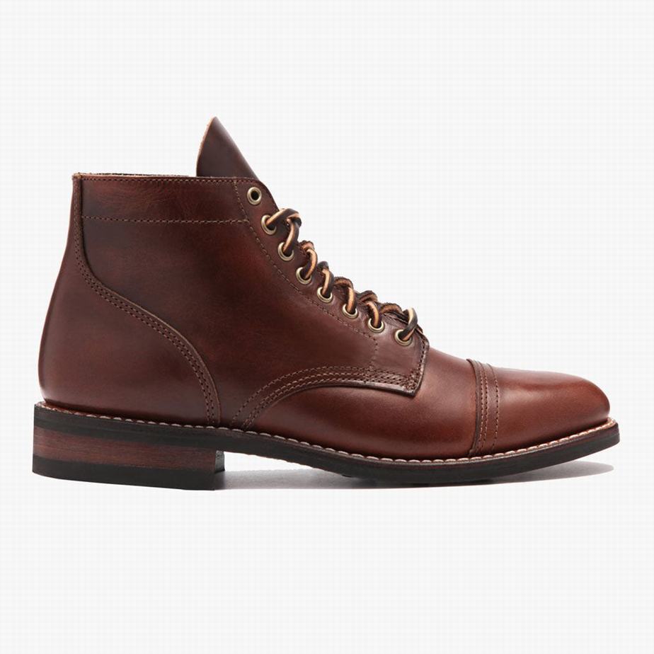 Thursday Boots Vanguard Men Lace Up Boots Red Brown | HZJ1751QT