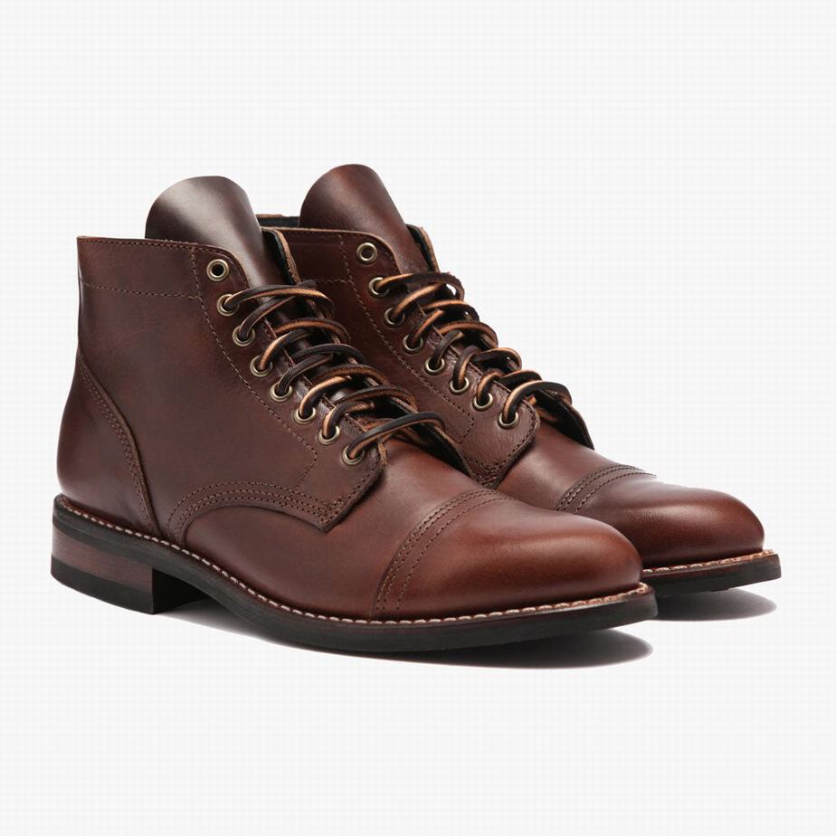 Thursday Boots Vanguard Men Lace Up Boots Red Brown | HZJ1751QT