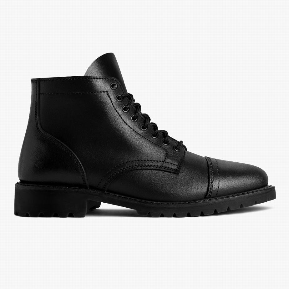 Thursday Boots Vanguard Men Lace Up Boots Black | DSK9450GT