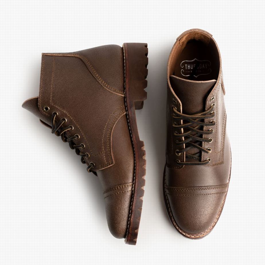 Thursday Boots Vanguard Men Lace Up Boots Beige | VHO720ZW