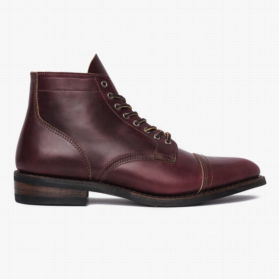 Thursday Boots Vanguard Men Lace Up Boots Red Brown | RFM3679XI