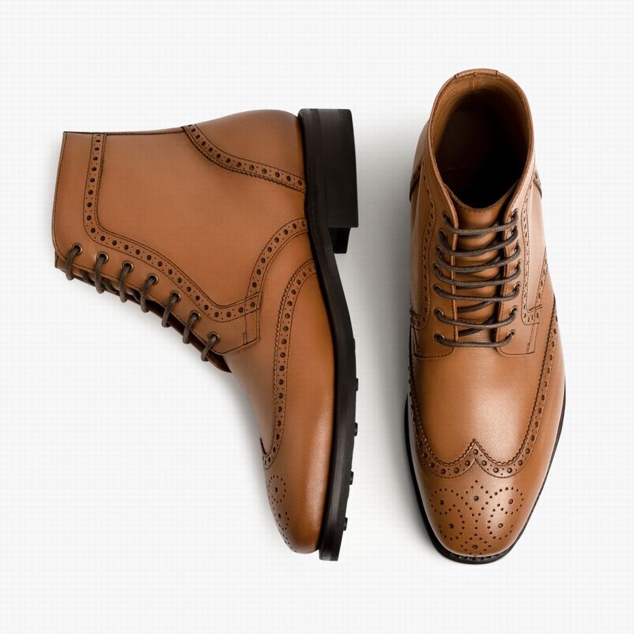 Thursday Boots Wingtip Men Lace Up Boots Brown | AFR4131MA